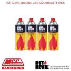 HOT DEVIL BUTANE GAS CARTRIDGE 4 PACK